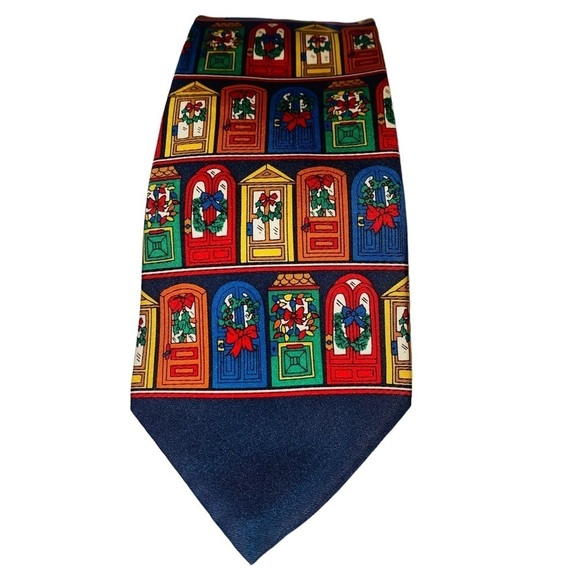 Don Loper Beverly Hills 100% Imported Silk Christmas Holiday Tie - Picture 3 of 7